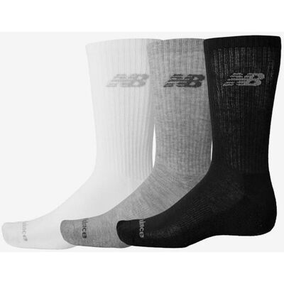 Calcetines New Balance Performance Basic Crew negro gris blanco (3 pares) - M Calcetines New Balance Performance Basic Crew negro gris blanco (3 pares) - M