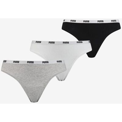 Tanga Puma String negro blanco gris mujer (3 unidades) - XL Tanga Puma String negro blanco gris mujer (3 unidades) - XL