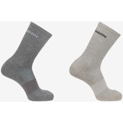 Calcetines Salomon Evasion Crew 2-Pack gris oscuro gris claro - XL Calcetines Salomon Evasion Crew 2-Pack gris oscuro gris claro - XL