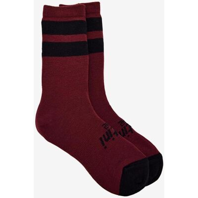 Calcetines Santini Riga rojo oscuro negro - M Calcetines Santini Riga rojo oscuro negro - M