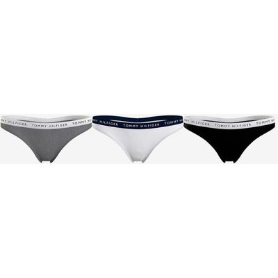 Tanga Tommy Hilfiger Thong gris blanco negro (3 unidades) - S Tanga Tommy Hilfiger Thong gris blanco negro (3 unidades) - S
