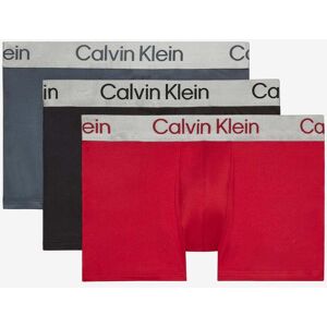 Bóxer Calvin Klein Trunk Logo Color rojo negro gris (3 unidades) - M Bóxer Calvin Klein Trunk Logo Color rojo negro gris (3 unidades) - M