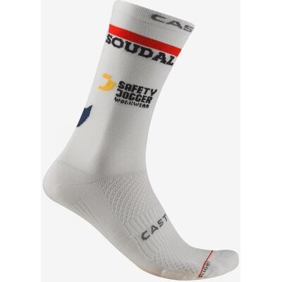 Castelli Calcetines Soudal Quick-Step 2026 Rosso Corsa Pro 18 blanco - L-XL Castelli Calcetines Soudal Quick-Step 2026 Rosso Corsa Pro 18 blanco - L-XL