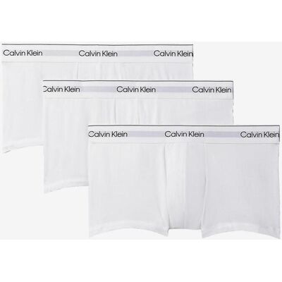 Bóxer Calvin Klein Low Icon Cotton Stretch blanco puro (3 unidades) - XL Bóxer Calvin Klein Low Icon Cotton Stretch blanco puro (3 unidades) - XL