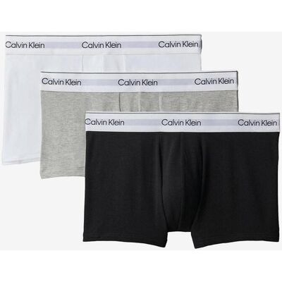 Bóxer Calvin Klein Low Icon Cotton Stretch negro gris blanco (3 unidades) - XL Bóxer Calvin Klein Low Icon Cotton Stretch negro gris blanco (3 unidades) - XL