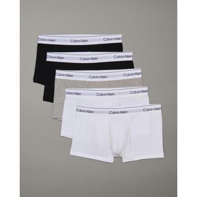 Bóxer Calvin Klein Icon Cotton Stretch blanco gris negro (5 unidades) - XL Bóxer Calvin Klein Icon Cotton Stretch blanco gris negro (5 unidades) - XL