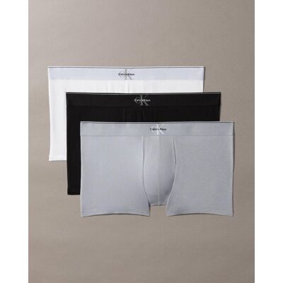 Bóxer Calvin Klein Graphic Monogram Cotton Stretch gris negro blanco (3 unidades) - XL Bóxer Calvin Klein Graphic Monogram Cotton Stretch gris negro blanco (3 unidades) - XL