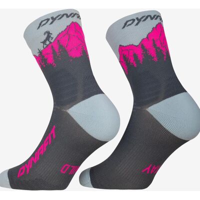 Calcetines Dynafit Traverse Mid gris oscuro fucsia - 43-46 Calcetines Dynafit Traverse Mid gris oscuro fucsia - 43-46