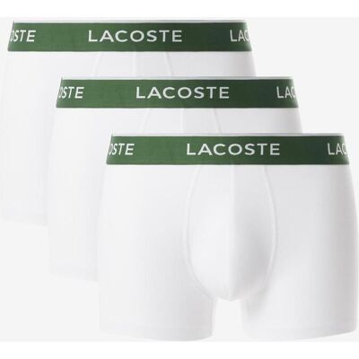 Bóxer Lacoste Stretch Cotton Logo blanco verde (3 unidades) - M Bóxer Lacoste Stretch Cotton Logo blanco verde (3 unidades) - M