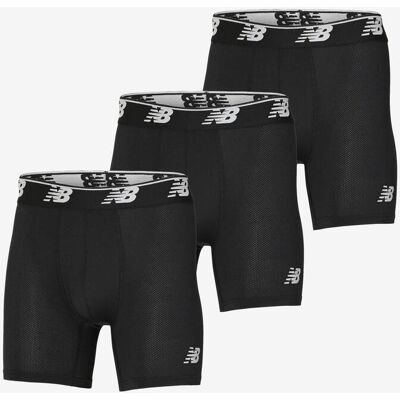 Bóxer New Balance Mesh 5 Inch Brief No Fly negro (3 unidades) - L Bóxer New Balance Mesh 5 Inch Brief No Fly negro (3 unidades) - L