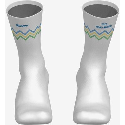 Calcetines Santini 2025 UCI Road World Championships - Kigali blanco - XL-XXL Calcetines Santini 2025 UCI Road World Championships - Kigali blanco - XL-XXL