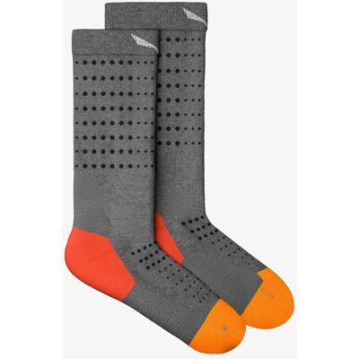 Calcetines Salewa Pedroc Merino Crew gris rojo naranja - 42-44 Calcetines Salewa Pedroc Merino Crew gris rojo naranja - 42-44