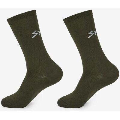Pack calcetines Spiuk Anatomic verde logo blanco (2 unidades) - S-M Pack calcetines Spiuk Anatomic verde logo blanco (2 unidades) - S-M