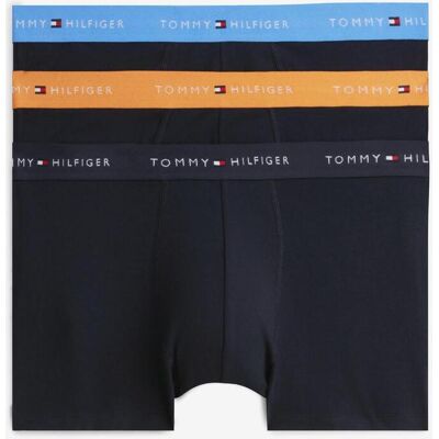Bóxer Tommy Hilfiger Trunk negro azul naranja (3 unidades) - L Bóxer Tommy Hilfiger Trunk negro azul naranja (3 unidades) - L