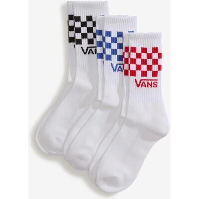 Calcetines Vans Classic Check Crew blanco azul rojo (3 pares) - XL Calcetines Vans Classic Check Crew blanco azul rojo (3 pares) - XL