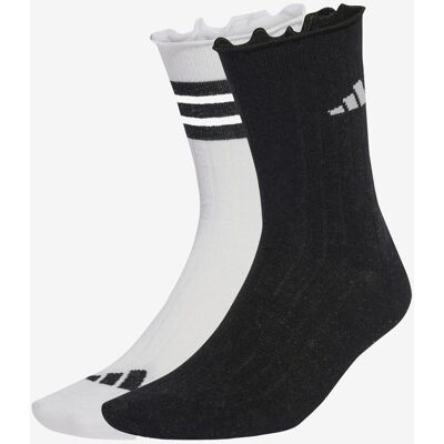 Calcetines adidas Glow blanco negro gris (2 pares) - S Calcetines adidas Glow blanco negro gris (2 pares) - S