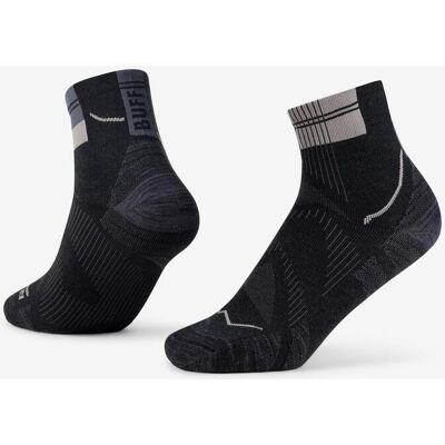 Calcetines Buff Coolnet Quarter negro gris - S Calcetines Buff Coolnet Quarter negro gris - S
