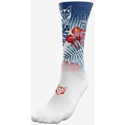 Calcetines Otso Tropical azul blanco - L-XL Calcetines Otso Tropical azul blanco - L-XL