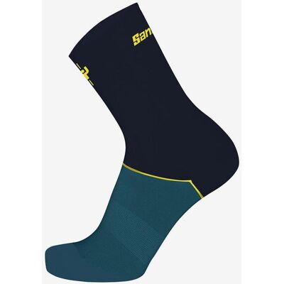 Calcetines Santini Le Maillot Jaune Allez azul marino turquesa - XL-XXL Calcetines Santini Le Maillot Jaune Allez azul marino turquesa - XL-XXL