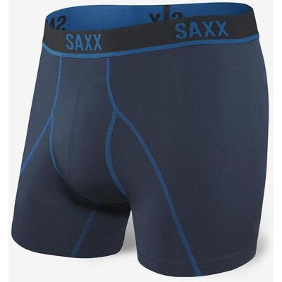 Bóxer SAXX Kinetic HD Brief banda azul negro - S Bóxer SAXX Kinetic HD Brief banda azul negro - S