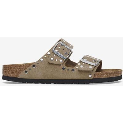 Sandalias Birkenstock Arizona Rivet Suede Ancho Estrecho marrón grisáceo mujer - 36 Sandalias Birkenstock Arizona Rivet Suede Ancho Estrecho marrón grisáceo mujer - 36