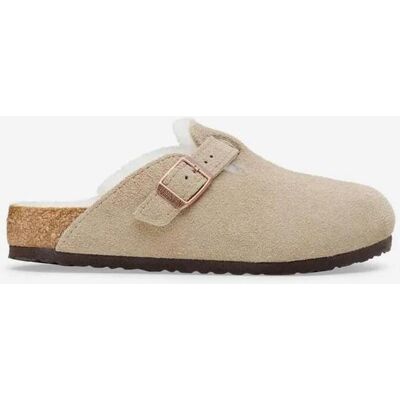Zuecos Birkenstock Boston Shearling Ancho Estrecho beige infantil - 27 Zuecos Birkenstock Boston Shearling Ancho Estrecho beige infantil - 27