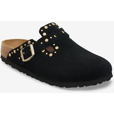 Zuecos Birkenstock Boston Rivet Suede Ancho Estrecho negro mujer - 40 Zuecos Birkenstock Boston Rivet Suede Ancho Estrecho negro mujer - 40