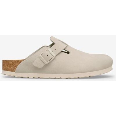 Zuecos Birkenstock Boston Suede Leather Ancho Estrecho gris claro marrón - 37 Zuecos Birkenstock Boston Suede Leather Ancho Estrecho gris claro marrón - 37
