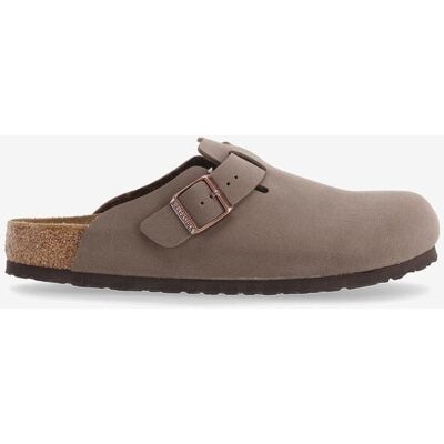 Zuecos Birkenstock Boston TEX Birko-Flor Nubuck Ancho Regular marrón oscuro - 38 Zuecos Birkenstock Boston TEX Birko-Flor Nubuck Ancho Regular marrón oscuro - 38