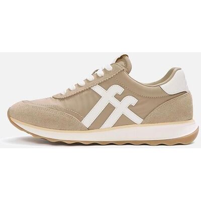 Zapatillas FitFlop Retro-Q Fabric Suede beige blanco mujer - 37 Zapatillas FitFlop Retro-Q Fabric Suede beige blanco mujer - 37