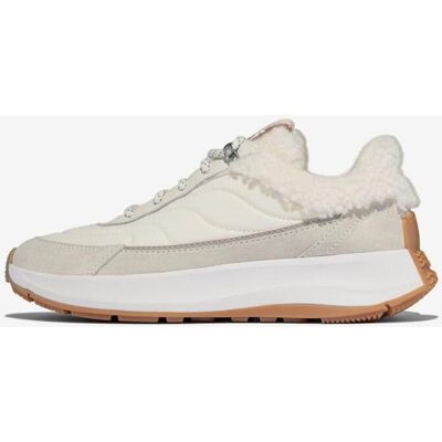 Zapatillas FitFlop F-Mode Flow Shearling-Mix blanco beige mujer - 36 Zapatillas FitFlop F-Mode Flow Shearling-Mix blanco beige mujer - 36