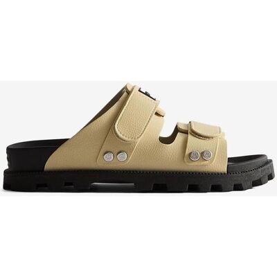 Sandalias Hunter Vegan Synthetic Logo beige negro - 38 Sandalias Hunter Vegan Synthetic Logo beige negro - 38