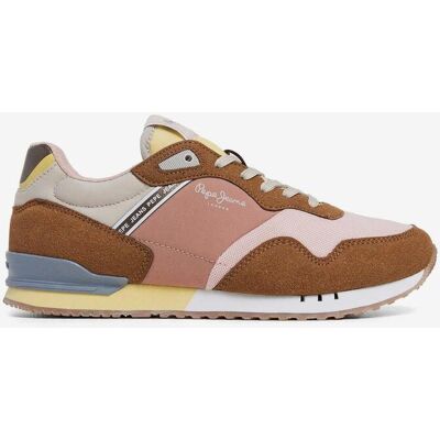 Zapatillas Pepe Jeans London Urbans marrón rosa amarillo mujer - 36 Zapatillas Pepe Jeans London Urbans marrón rosa amarillo mujer - 36