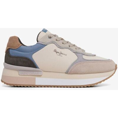 Zapatillas Pepe Jeans Rusper Mania beige azul mujer - 41 Zapatillas Pepe Jeans Rusper Mania beige azul mujer - 41