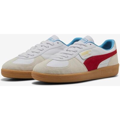 Zapatillas Puma Palermo Leather blanco beige rojo - 42 Zapatillas Puma Palermo Leather blanco beige rojo - 42