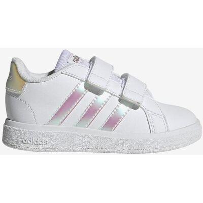 Zapatillas adidas Grand Court Lifestyle Hook And Loop blanco azul claro bebé - 19 Zapatillas adidas Grand Court Lifestyle Hook And Loop blanco azul claro bebé - 19