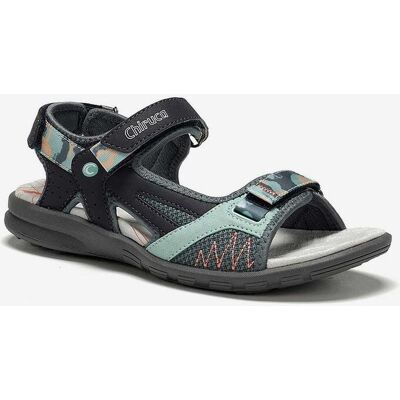 Sandalias Chiruca Cadaqués negro turquesa mujer - 41 Sandalias Chiruca Cadaqués negro turquesa mujer - 41