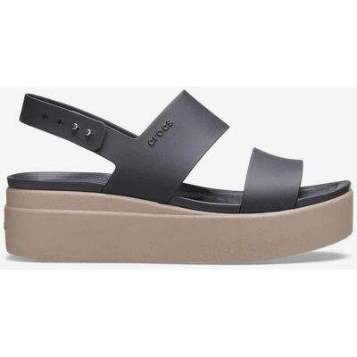 Sandalias Crocs Brooklyn Low Wedge negro beige mujer - 39-40 Sandalias Crocs Brooklyn Low Wedge negro beige mujer - 39-40