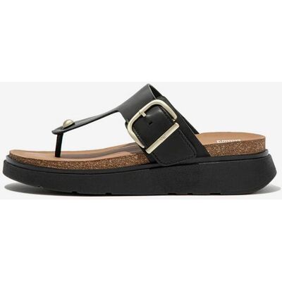 Sandalias FitFlop Gen-FF Buckle Leather Toe-Post negro mujer - 40 Sandalias FitFlop Gen-FF Buckle Leather Toe-Post negro mujer - 40