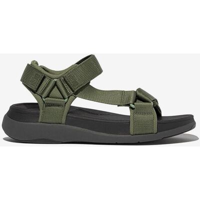 Sandalias FitFlop F-Mode Go Adjustable Flatform verde oliva negro - 44 Sandalias FitFlop F-Mode Go Adjustable Flatform verde oliva negro - 44
