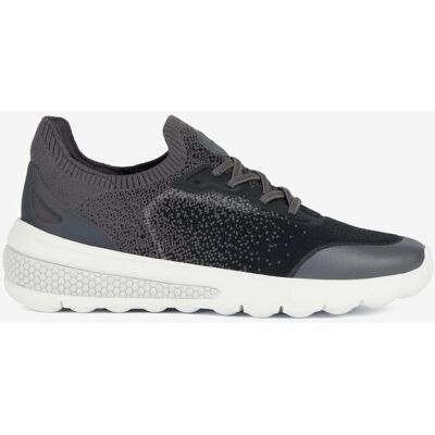 Zapatillas Geox Spherica Actif Knit negro gris mujer - 36 Zapatillas Geox Spherica Actif Knit negro gris mujer - 36
