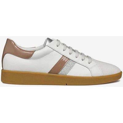 Zapatillas Geox Meleda blanco marrón mujer - 39 Zapatillas Geox Meleda blanco marrón mujer - 39