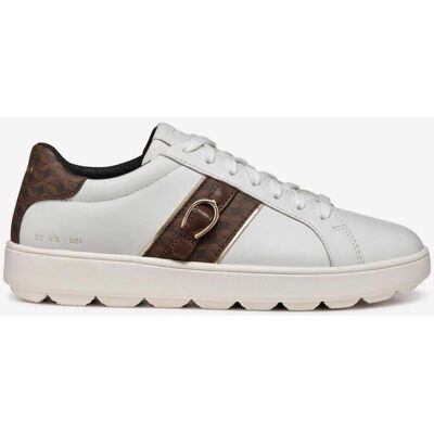 Zapatillas Geox Spherica ECUB-1 blanco puro marrón mujer - 40 Zapatillas Geox Spherica ECUB-1 blanco puro marrón mujer - 40