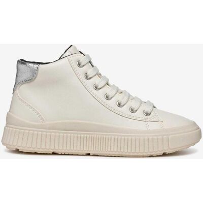 Zapatillas Geox Laquinny blanco puro gris plata niña - 30 Zapatillas Geox Laquinny blanco puro gris plata niña - 30