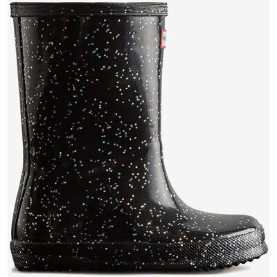 Botas Hunter Original Tall Kids First Giant Glitter negro brillante infantil - 21 Botas Hunter Original Tall Kids First Giant Glitter negro brillante infantil - 21