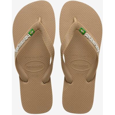 Chanclas Havaianas Brasil Logo 2022 beige blanco - 35-36 Chanclas Havaianas Brasil Logo 2022 beige blanco - 35-36