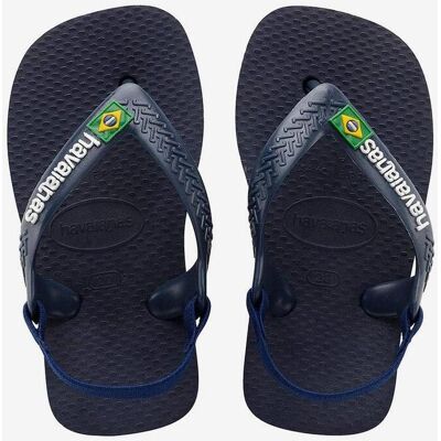Chanclas Havaianas Baby Brasil Logo azul oscuro infantil - 21 Chanclas Havaianas Baby Brasil Logo azul oscuro infantil - 21