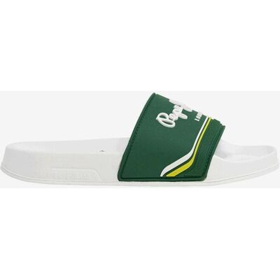 Sandalias Pepe Jeans Slider Origin verde blanco júnior - 35 Sandalias Pepe Jeans Slider Origin verde blanco júnior - 35