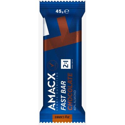 Amacx - Fast Bar - Chocolate - 12x45g - Barrita energética Amacx - Fast Bar - Chocolate - 12x45g - Barrita energética