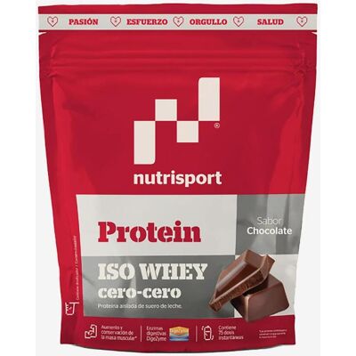 NutriSport Iso Whey Cero Chocolate 1500g - Polvo de Proteínas NutriSport Iso Whey Cero Chocolate 1500g - Polvo de Proteínas